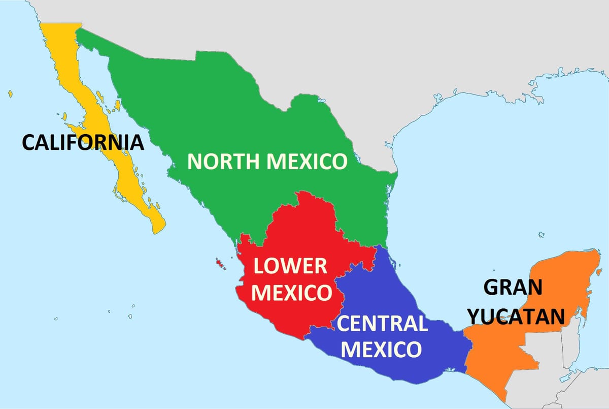 segir Mexíkó kort