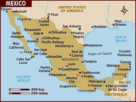 kort Mexíkó