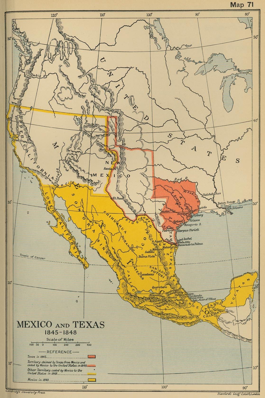 kort af Mexíkó 1700