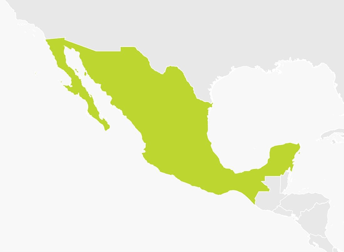 kort af Mexíkó segja.
