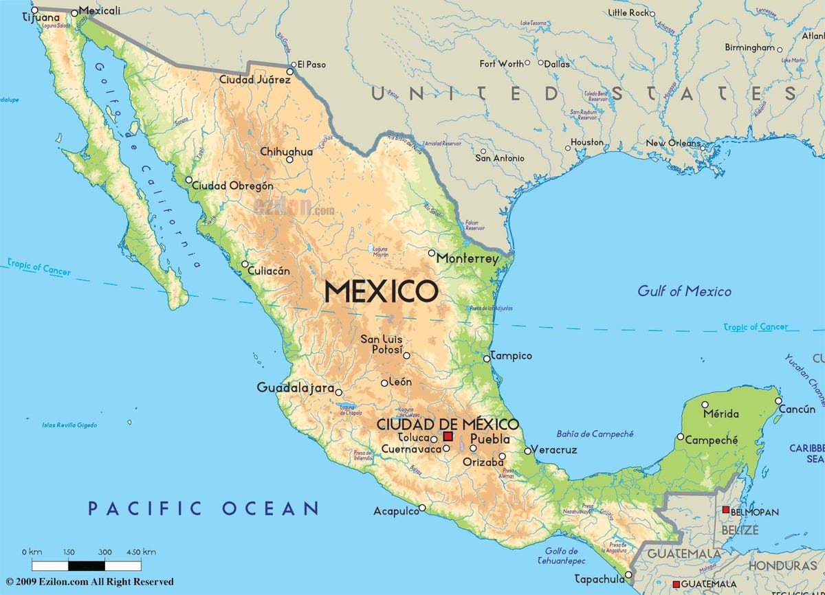 kort Mexíkó