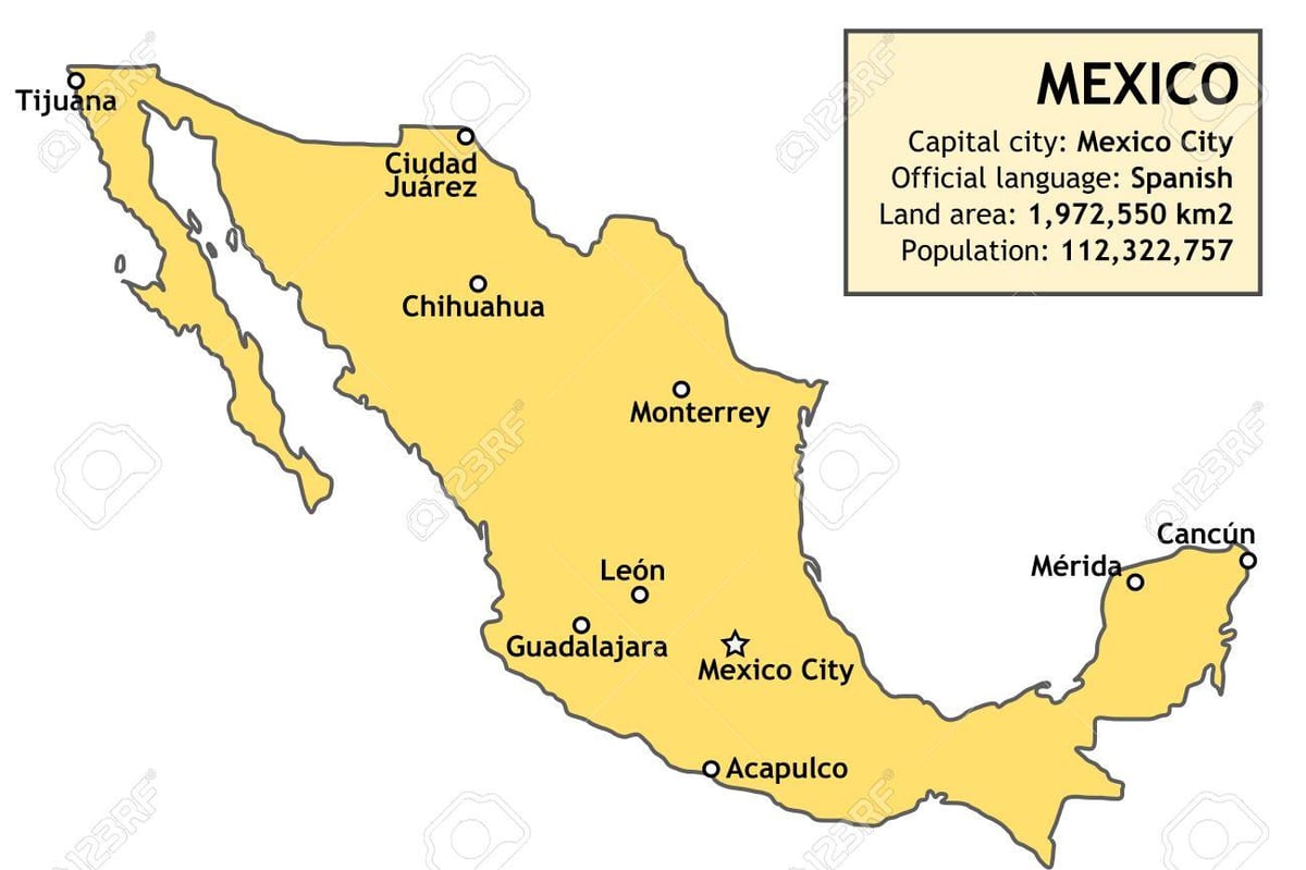 Mexíkó kort landi