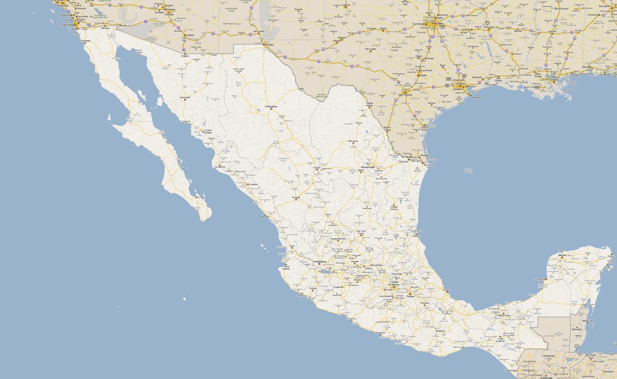 kort af Mexíkó völlinn