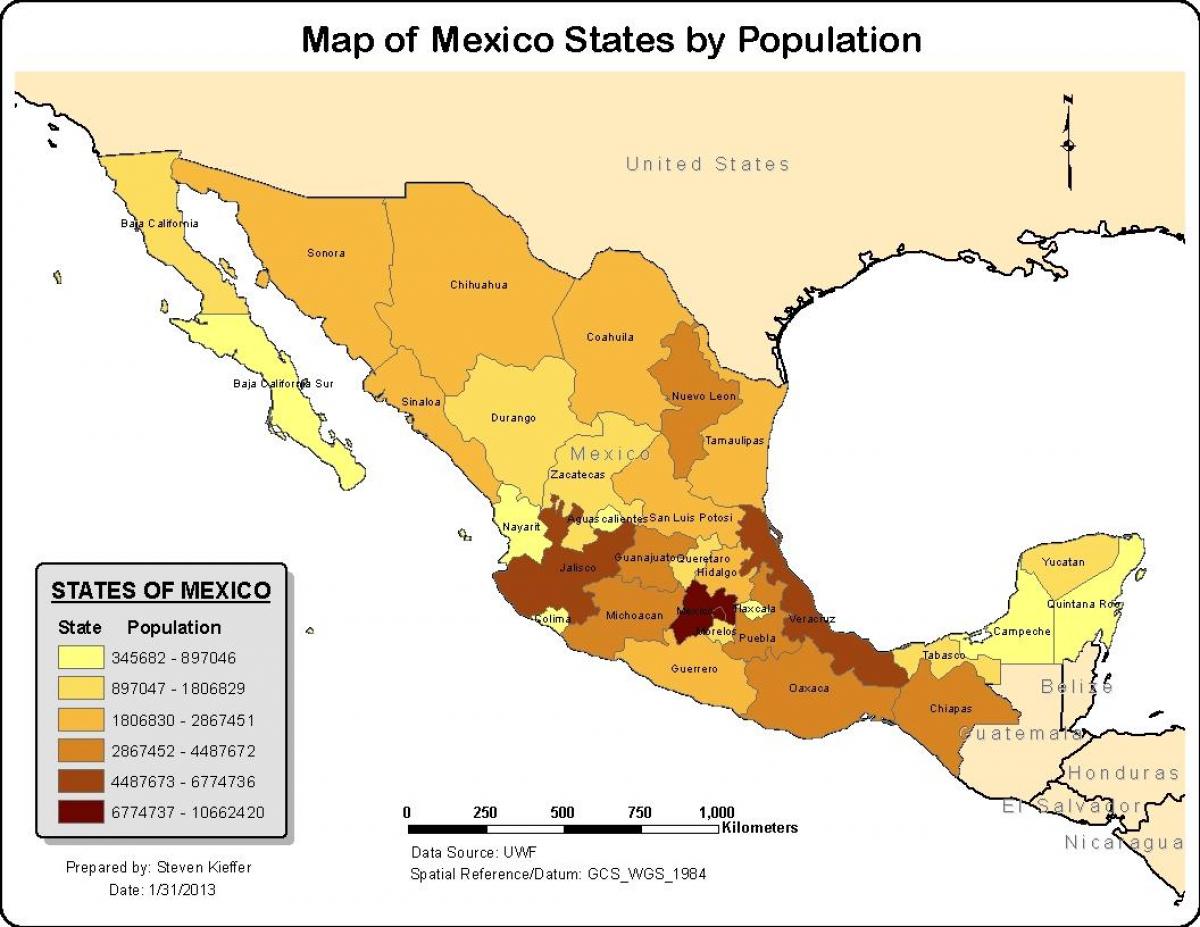 Mexíkó kort íbúa