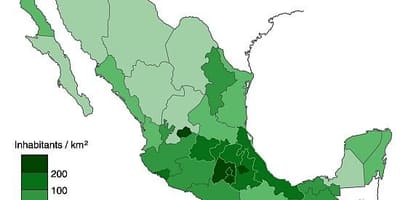 Íbúafjölda kort af Mexíkó