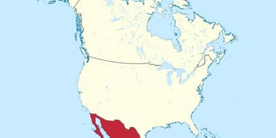 Mexíkó og ameríku kort