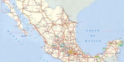 Kort af Mexíkó akstur