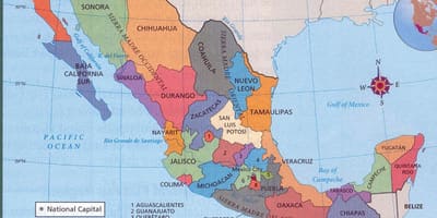 Asteka kort af Mexíkó