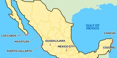 Einfalt kort af Mexíkó