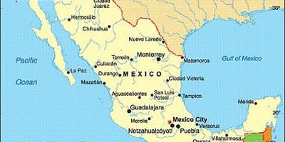 Mexíkó strandborgirnar kort