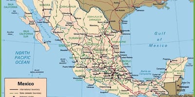 Mexíkó í kort