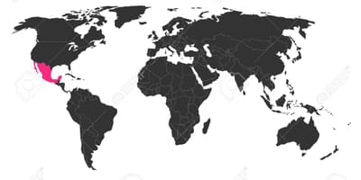 Mexíkó á kort í heiminum
