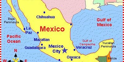 Kort af mexíkó