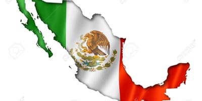 Kort af Mexíkó fána