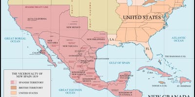 Mexíkó 1821 kort