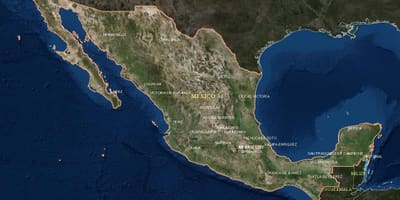 Gervitungl kort af Mexíkó