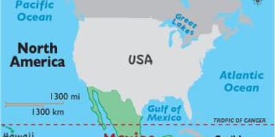Mexíkó í heiminum kort