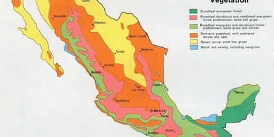 Kort af Mexíkó natual ressources
