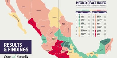 Ofbeldi í Mexíkó kort