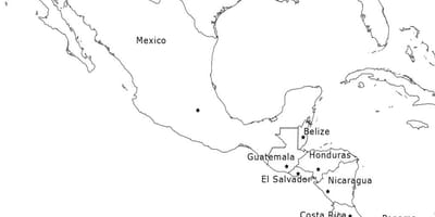 Kort Mexíkó mið-ameríku