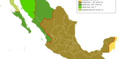 Tímabelti kort Mexíkó