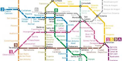 Metro kort Mexíkó