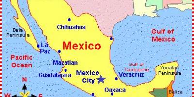 Kort af Mexíkó
